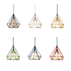 Contemporary Industrial Triangle Cone Prismatic Fabric Iron 1-Light Pendant Light For Living Room