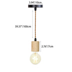 Modern Simplicity Triangle Cylinder Round Glass Wood Iron 1-Light Pendant Light For Living Room