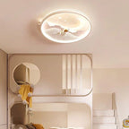 Lumendat Modern Minimalist Kids Astronaut Planet Round Acrylic Resin Iron LED Flush Mount Ceiling Light For Bedroom Lumendat