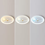 Modern Art Deco Kids Planet Astronaut Acrylic Resin Iron Aluminum LED Flush Mount Ceiling Light For Living Room