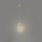 Contemporary Scandinavian Curved Long Strip Acrylic Iron LED Pendant Light For Living Room