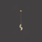 Contemporary Scandinavian Curved Long Strip Acrylic Iron LED Pendant Light For Living Room