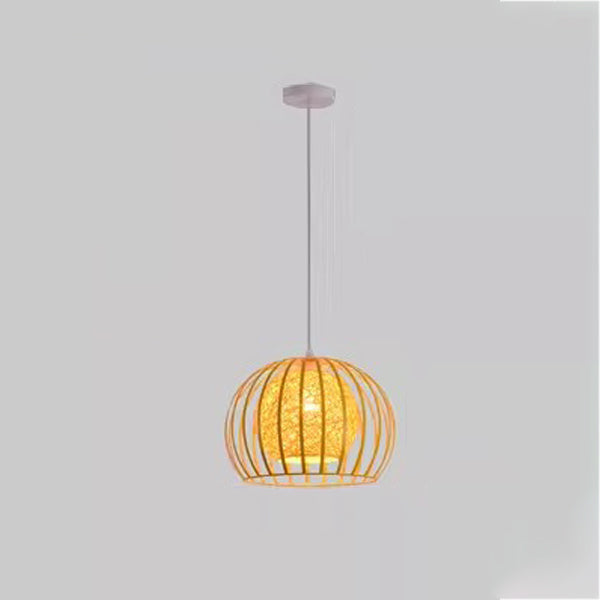 Modern Minimalist Round Hollowed Out Sesame Ball Iron 1-light Pendant Light for Living Room