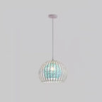 Modern Minimalist Round Hollowed Out Sesame Ball Iron 1-light Pendant Light for Living Room