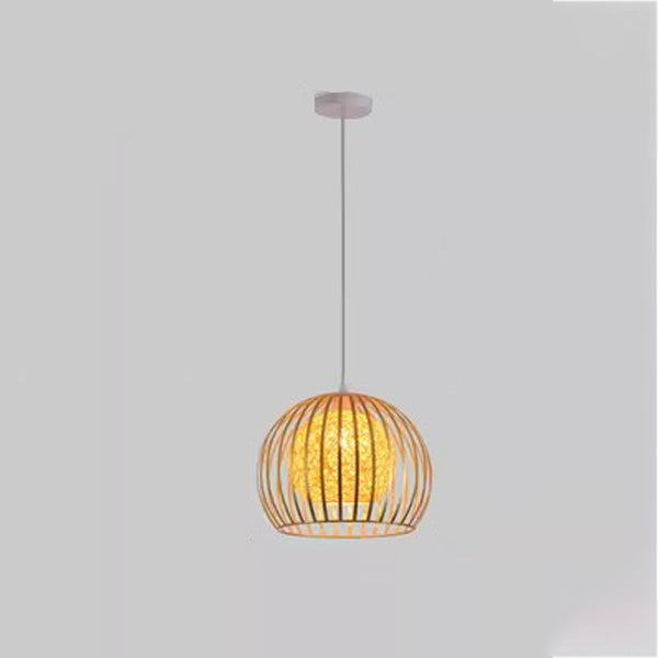 Modern Minimalist Round Hollowed Out Sesame Ball Iron 1-light Pendant Light for Living Room
