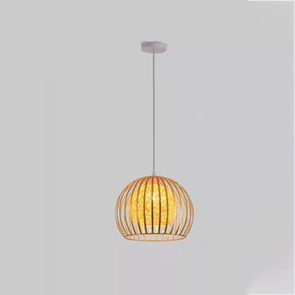 Modern Minimalist Round Hollowed Out Sesame Ball Iron 1-light Pendant Light for Living Room