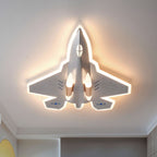 Lumendat Modern Art Deco Kids Fighter Jets Airplanes Acrylic Iron LED Mount Ceiling Light For Living Room Lumendat