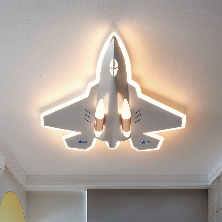 Lumendat Modern Art Deco Kids Fighter Jets Airplanes Acrylic Iron LED Mount Ceiling Light For Living Room Lumendat