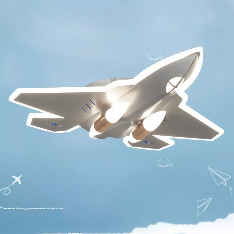 Lumendat Modern Art Deco Kids Fighter Jets Airplanes Acrylic Iron LED Mount Ceiling Light For Living Room Lumendat
