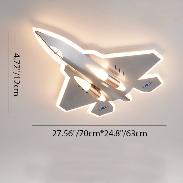Lumendat Modern Art Deco Kids Fighter Jets Airplanes Acrylic Iron LED Mount Ceiling Light For Living Room Lumendat