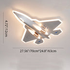 Lumendat Modern Art Deco Kids Fighter Jets Airplanes Acrylic Iron LED Mount Ceiling Light For Living Room Lumendat