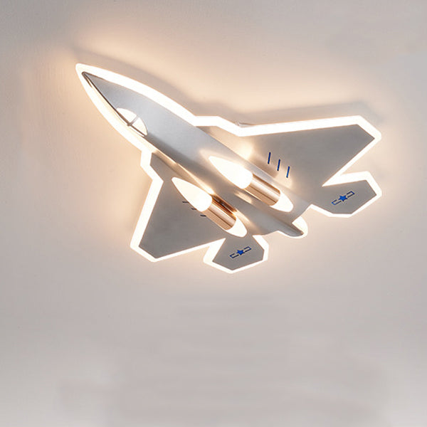 Lumendat Modern Art Deco Kids Fighter Jets Airplanes Acrylic Iron LED Mount Ceiling Light For Living Room Lumendat