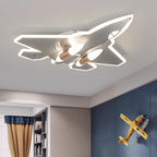Lumendat Modern Art Deco Kids Fighter Jets Airplanes Acrylic Iron LED Mount Ceiling Light For Living Room Lumendat