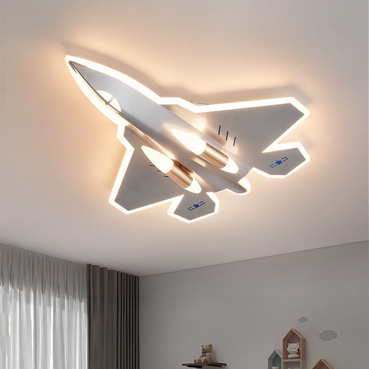 Lumendat Modern Art Deco Kids Fighter Jets Airplanes Acrylic Iron LED Mount Ceiling Light For Living Room Lumendat