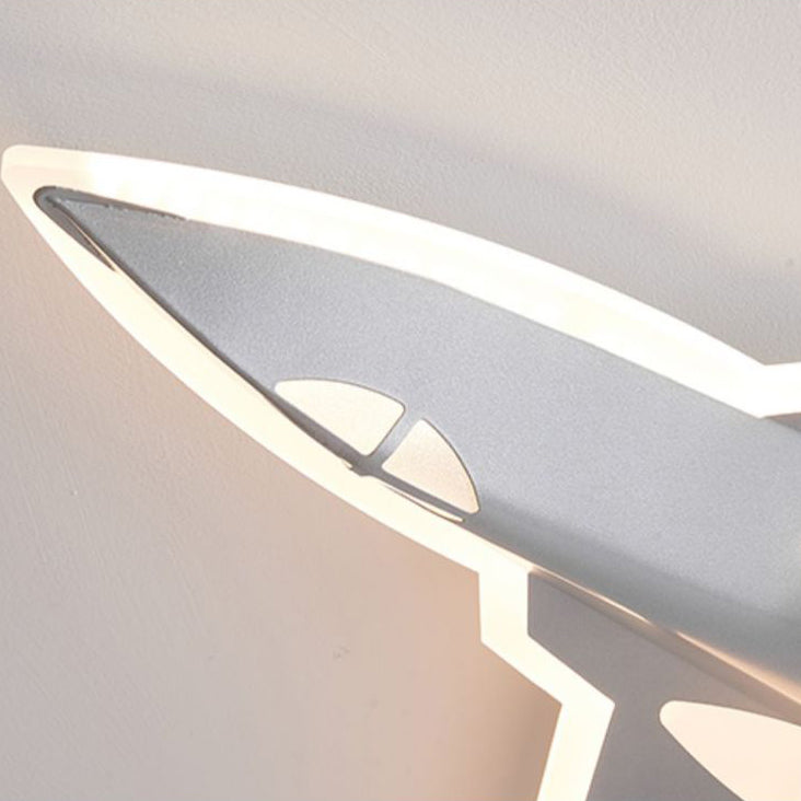 Lumendat Modern Art Deco Kids Fighter Jets Airplanes Acrylic Iron LED Mount Ceiling Light For Living Room Lumendat