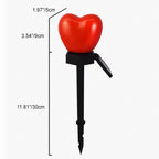 Modern Simplicity Heart Shape Solar Waterproof ABS Plastic LED Outdoor Ground Plug Light For Garden Lumendat