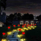 Modern Simplicity Heart Shape Solar Waterproof ABS Plastic LED Outdoor Ground Plug Light For Garden Lumendat
