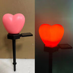 Modern Simplicity Heart Shape Solar Waterproof ABS Plastic LED Outdoor Ground Plug Light For Garden Lumendat