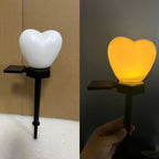 Modern Simplicity Heart Shape Solar Waterproof ABS Plastic LED Outdoor Ground Plug Light For Garden Lumendat