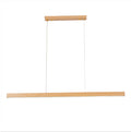 Modern Minimalist Rectangular Long Plate Pc Walnut Raw Wood Aluminum LED Chandelier Island Light for Dining Room BulbSquare