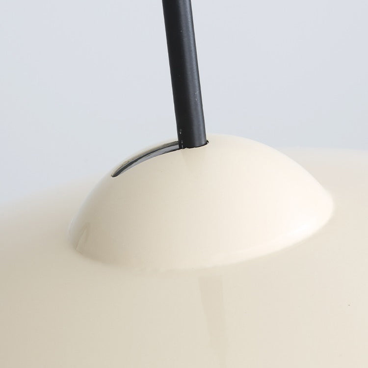 Contemporary Nordic Disc Round Glass Iron LED Pendant Light For Living Room