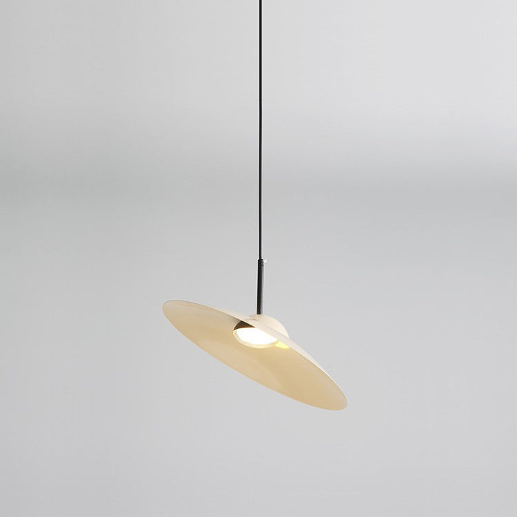 Contemporary Nordic Disc Round Glass Iron LED Pendant Light For Living Room