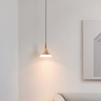 Contemporary Scandinavian Round Cone Cylinder Acrylic Aluminum LED Pendant Light For Living Room