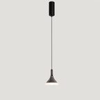 Contemporary Scandinavian Round Cone Cylinder Acrylic Aluminum LED Pendant Light For Living Room