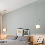 Modern Minimalist Oval Magic Bean Glass Iron 1-light Pendant Light for Living Room BulbSquare