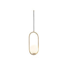 Modern Minimalist Oval Magic Bean Glass Iron 1-light Pendant Light for Living Room BulbSquare