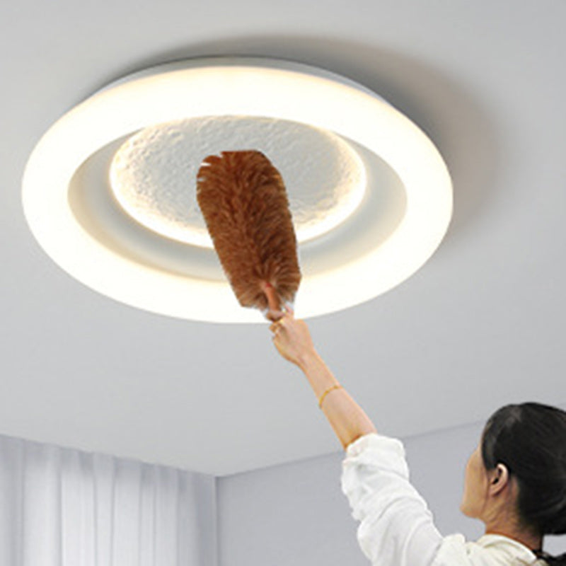Lumendat Modern Minimalist Kids Round Astronaut Star PE Iron LED Flush Mount Ceiling Light For Living Room Lumendat