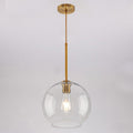 Contemporary Scandinavian Round Orb Glass Hardware 1-Light Pendant Light For Living Room