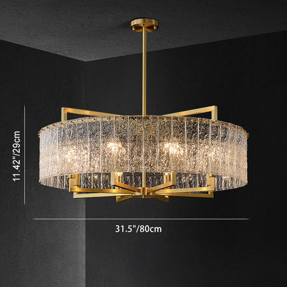 Modern Luxury Round Rectangle Glass Brass 5/6/8/10 Light Chandelier Island Light for Dining Room