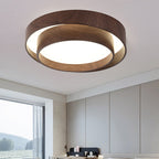 Contemporary Scandinavian Round Pvc Iron LED Flush Mount Ceiling Light for Living Room
