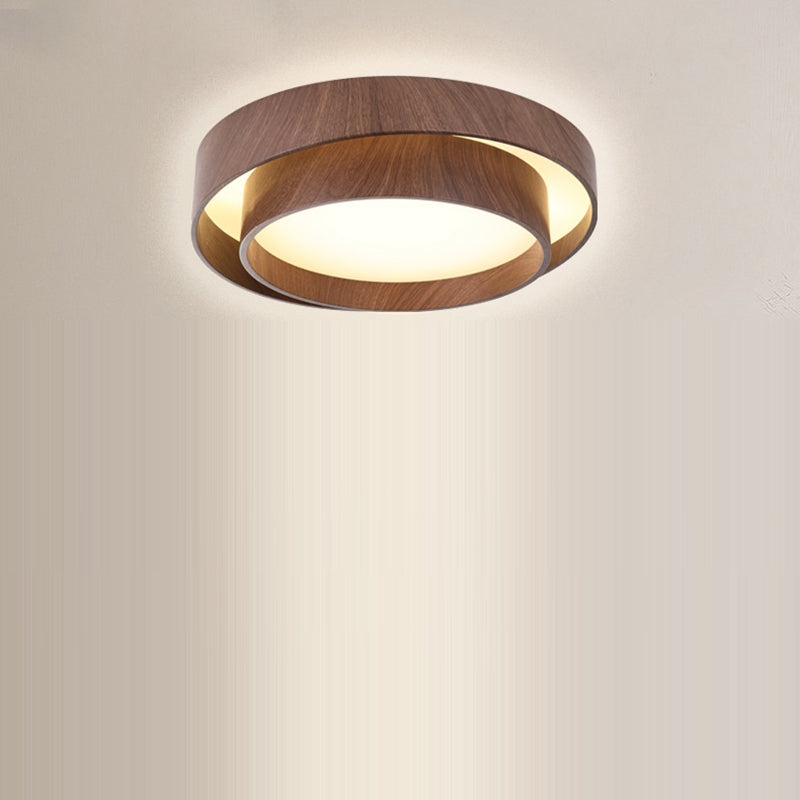 Contemporary Scandinavian Round Pvc Iron LED Flush Mount Ceiling Light for Living Room