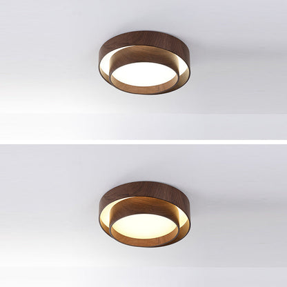 Contemporary Scandinavian Round Pvc Iron LED Flush Mount Ceiling Light for Living Room