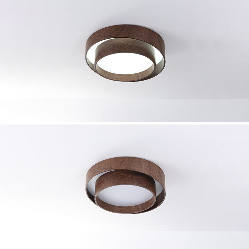 Contemporary Scandinavian Round Pvc Iron LED Flush Mount Ceiling Light for Living Room