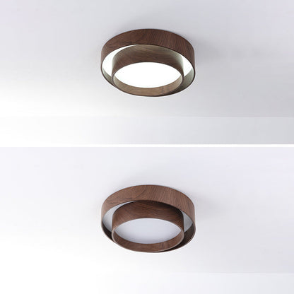 Contemporary Scandinavian Round Pvc Iron LED Flush Mount Ceiling Light for Living Room