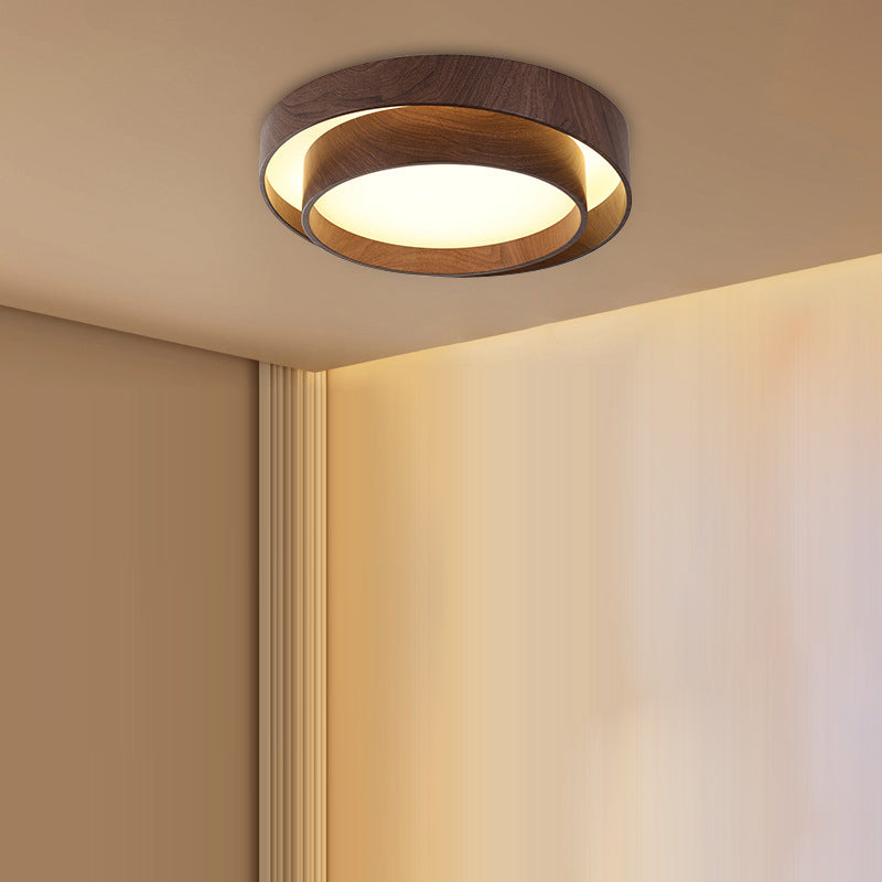 Contemporary Scandinavian Round Pvc Iron LED Flush Mount Ceiling Light for Living Room