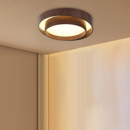 Contemporary Scandinavian Round Pvc Iron LED Flush Mount Ceiling Light for Living Room