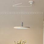 Contemporary Creative Rocker Moveable Round Column Acrylic Iron LED Pendant Light For Living Room