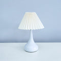 Contemporary Scandinavian Round Cone Fabric Metal 1-Light Table Lamp For Bedroom Lumendat
