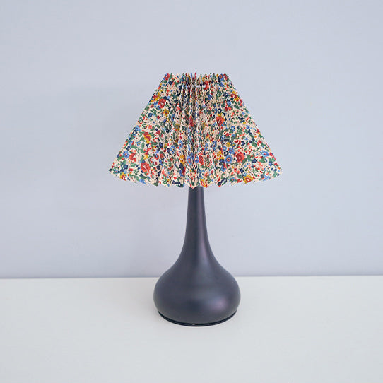Contemporary Scandinavian Round Cone Fabric Metal 1-Light Table Lamp For Bedroom Lumendat
