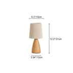 Modern Minimalist Cylinder Conical Fabric Ceramic 1-Light Table Lamp For Bedroom Lumendat