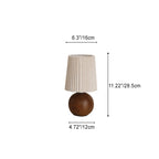 Modern Minimalist Cylinder Conical Fabric Ceramic 1-Light Table Lamp For Bedroom Lumendat