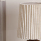 Modern Minimalist Cylinder Conical Fabric Ceramic 1-Light Table Lamp For Bedroom Lumendat