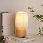 Modern Minimalist Cylinder Conical Fabric Ceramic 1-Light Table Lamp For Bedroom Lumendat