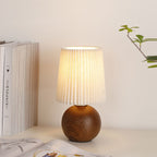 Modern Minimalist Cylinder Conical Fabric Ceramic 1-Light Table Lamp For Bedroom Lumendat