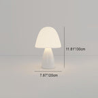 Modern Minimalist Round Cylinder Mushroom Round Ball PE Ceramic LED Table Lamp For Bedroom Lumendat