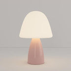 Modern Minimalist Round Cylinder Mushroom Round Ball PE Ceramic LED Table Lamp For Bedroom Lumendat